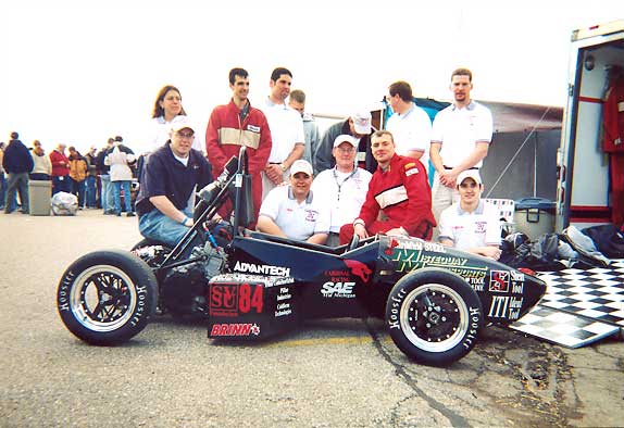 The 2002 team rocketed the program by placing sixth in the world! Their hard work has set the standards for every Cardinal Formula Racing Team since.