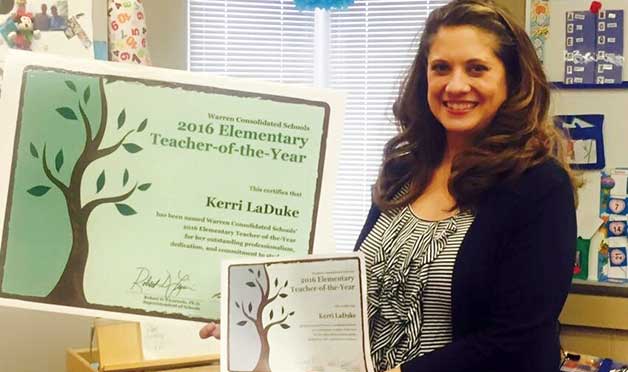 Kerri LaDuke was named Teacher of the Year 2016. 