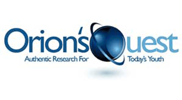 Orion's Quest: Authentic Research for Today's Youth globe logo