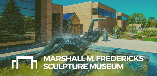 Outside of Marshall Fredericks Sculpture Museum at SVSU