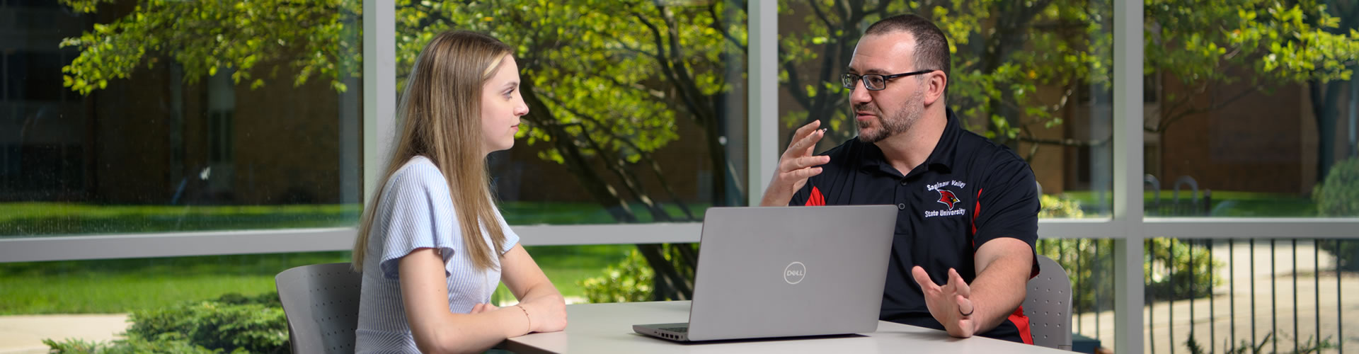 Counselor working with a student