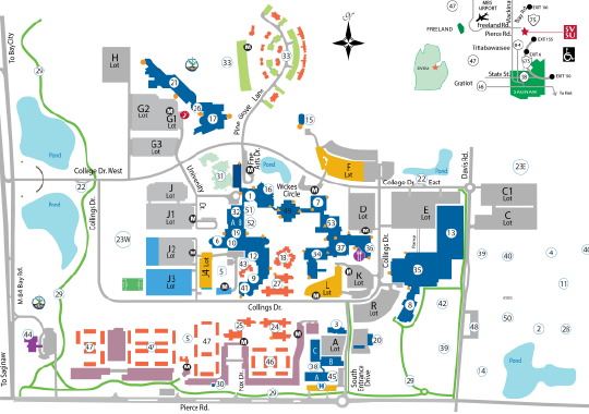 Saginaw Valley State University Campus Map Maps