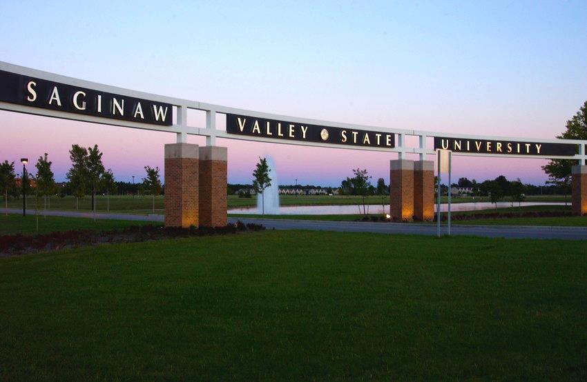 Saginaw Valley State University main entrance