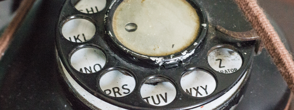 A rotary phone